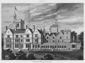 Nutfield Priory, Surrey (incisione) da English School
