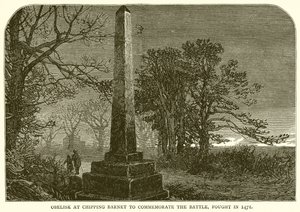 Obelisco a Chipping Barnet per commemorare la battaglia, combattuta nel 1471 da English School