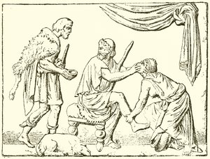 Ulisse riconosciuto dalla sua nutrice da English School