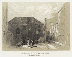 Vecchia chiesa in Inkle Factory Lane, demolita nel 1845 (incisione)