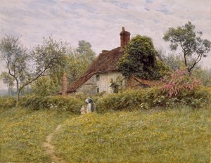 Vecchie case a Pinner, 1895 da English School