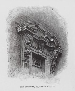 Vecchia porta, 24, Carey Street (litografia) da English School