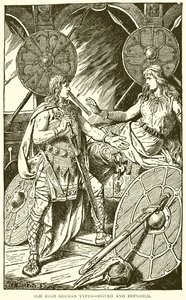 Vecchi tipi alto-tedeschi--Sigurd e Brunilde da English School