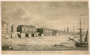 Vecchio London Bridge, da vicino St Olaves Stairs da English School