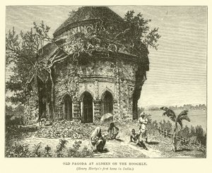 Vecchia pagoda ad Aldeen sul Hooghly