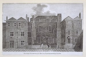 Casa di Oliver Cromwell, Clerkenwell Close, XIX secolo da English School
