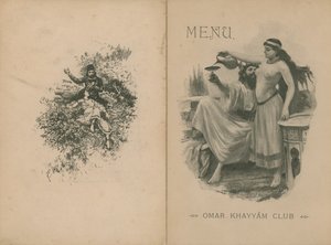 Menu della Cena del Club Omar Khayyam