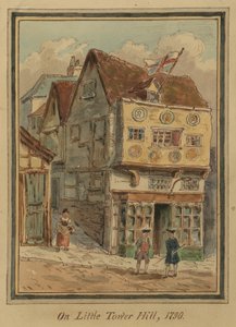 Su Little Tower Hill, Londra, 1790 da English School