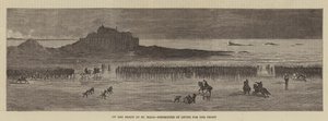 Sulla Spiaggia di St Malo, Partenza delle Reclute per il Fronte (incisione) da English School