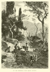 Sulla penisola vicino a Sestri Levante