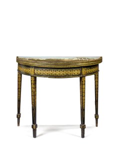 Uno di un paio di tavoli da tè di Giorgio III, forse irlandesi, c.1780 da English School