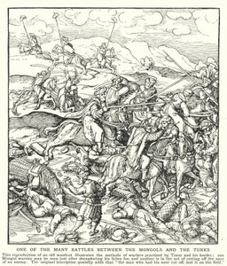 Una delle molte battaglie tra i Mongoli e i Turchi da English School