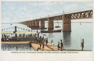 Inaugurazione del ponte Godaveri, secondo tour di Lord Curzon in India da English School