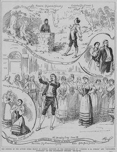 Apertura della stagione operistica autunnale a Londra: scene da rappresentazioni di Crispino e la Comare e Cavalleria Rusticana al Shaftesbury Theatre da English School