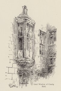 Finestra Oriel di Crosby Hall, di fronte a Great St Helen