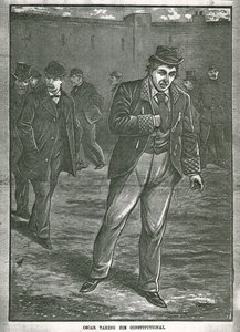 Oscar Wilde che fa la sua passeggiata da English School