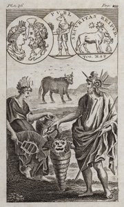 Osiride, Apis, Serapide (incisione) da English School