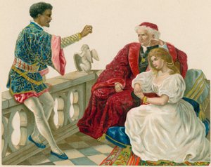Otello parla con Desdemona e suo padre