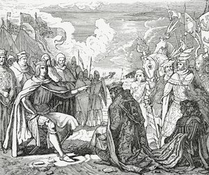 Ottocaro II di Boemia rende omaggio a Rodolfo I, re di Germania nel 1276, 1882