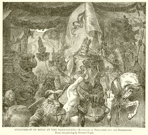 Rovesciamento di Roma da parte dei barbari. Ingresso di Teodorico e degli ostrogoti