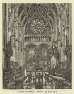 Cattedrale di Oxford, coro e estremità est da English School