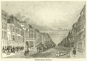 Oxford Street, Domenica (incisione) da English School