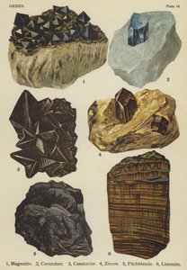 Ossidi, magnetite, corindone, cassiterite, zircone, pechblenda, limonite da English School