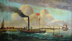 P.S. Royal Charter a Barton waterside, c.1850 da English School