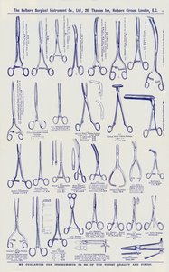 Pagina dal catalogo di strumenti chirurgici, c.1900