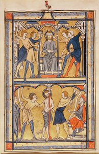 Pagina di un salterio, c.1270 da English School