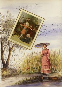 Pagina da un album vittoriano tardivo
