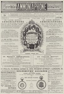 Pagina di annunci (incisione) da English School