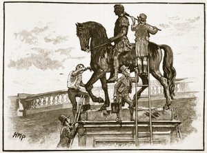 Dipinto di Re Guglielmo Nero, Dublino, 1822, illustrazione da Cassells Illustrated History of England da English School