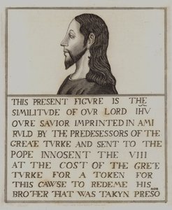 Dipinto di Gesù Cristo su quercia da English School