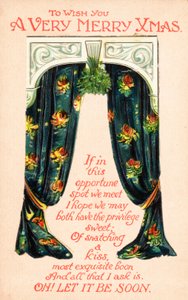 Coppia di tende, cartolina di Natale da English School