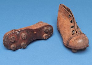 Paio di stivali per bambini, taglia 7, anni 1920 da English School