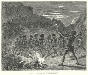 Danza dei Palti, o Corrobboree (incisione) da English School