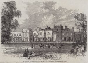 Panshanger House, Hertfordshire, la Residenza del Conte Cowper (incisione) da English School
