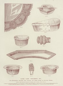 Casi di carta, ornamenti, ecc.