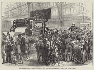 Mostra di Parigi, la Macchina Rotativa Ingram per la Stampa di Giornali Illustrati da English School