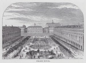 Parigi, Palais Royal (incisione) da English School