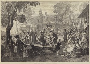 Parigi in estate, Bain de la Grenouillere, a Croissy da English School