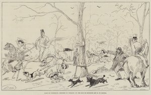 Parigi a cavallo, il Bois de Boulogne e M de Lesseps (incisione) da English School