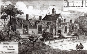 Park Road, Hampstead, da The Building News, 3 settembre 1880 da English School
