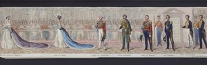 Parte del panorama del matrimonio della Regina Vittoria, c.1840 (acquatinta colorata a mano)