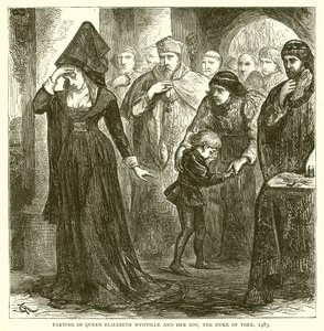 Separazione di Elisabetta Wydville e suo figlio, il Duca di York, 1483