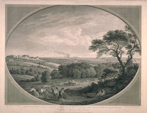 Veduta pastorale delle città di Westminster con parte di Highgate, 1780 da English School