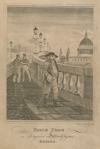 Patch Price travestito sul ponte di Blackfryars da English School
