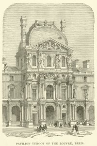 Padiglione Turgot del Louvre, Parigi (incisione) da English School