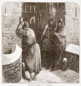Penitenza di Enrico IV di Germania, illustrazione da La storia del protestantesimo di James Aitken Wylie (1808-1890), pub. 1878 da English School